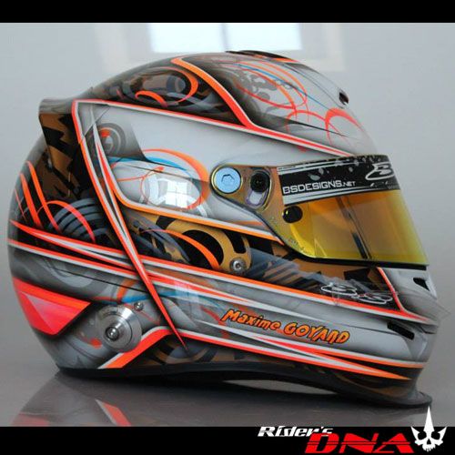 Custom Paint Nascar Racing Go Kart Airbrush Helmets