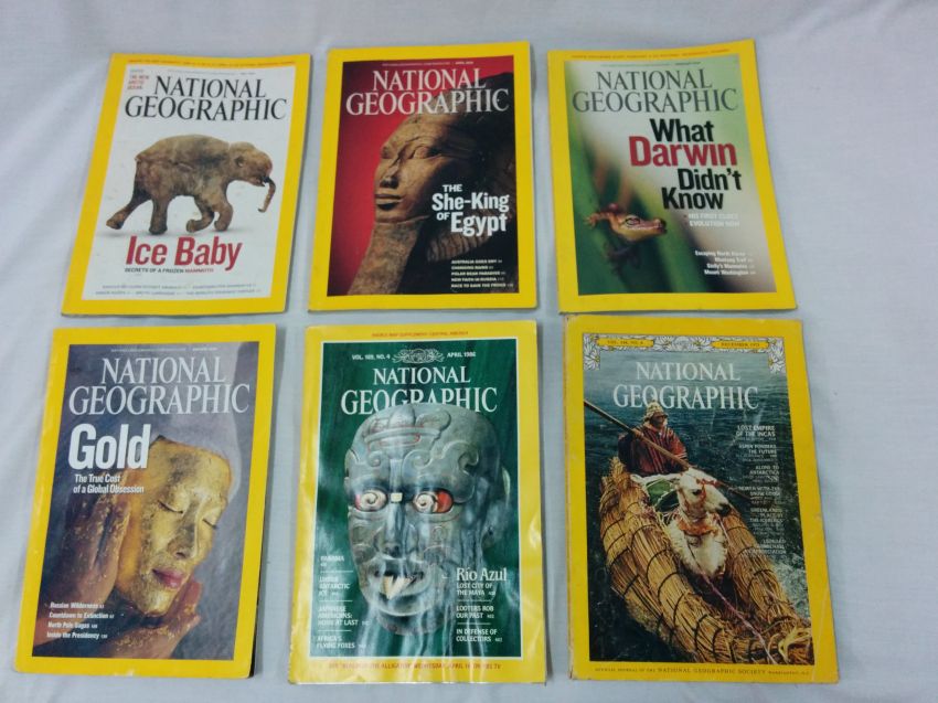 National Geographic Magazine 6 Issues 1973-2009