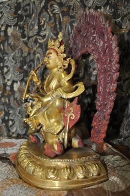 Vaishravana Gold Gilding Bronze Statue