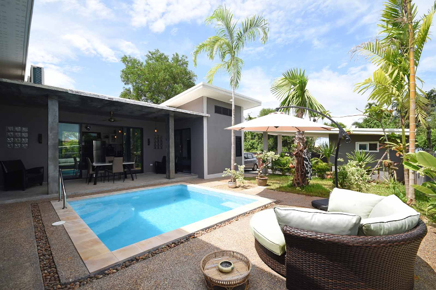 New 3 Bedroom Pool Villa 8 Mins Walk To Beach In Klong Muang Krabi