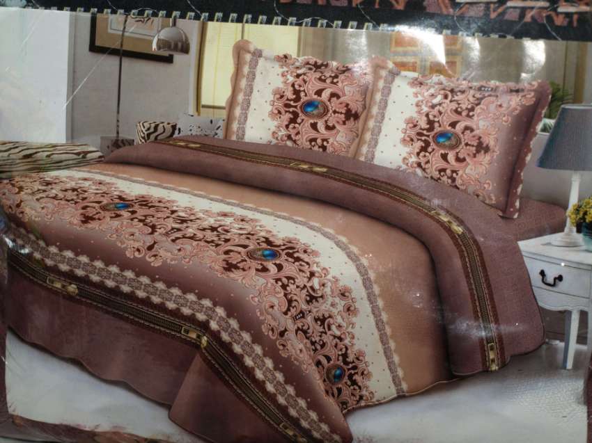 New King Size/Double Bed Cover/Pillow set Warm & Decorative