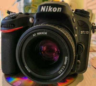 Camera Nikon d 7200   with lens Nikon16-85  3,5-5.6  50mm1.8 D