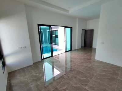 New Quality Built Unfurnished 3 BR 3 Bath Pool Villa on Corner Plot