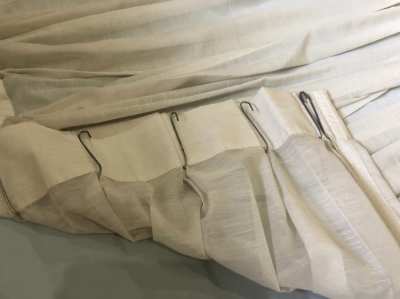 White curtains ,white drapes 2 pieces ca. 1,47m x 1,20 m 