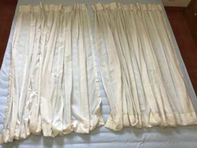 White curtains ,white drapes 2 pieces ca. 1,47m x 1,20 m 