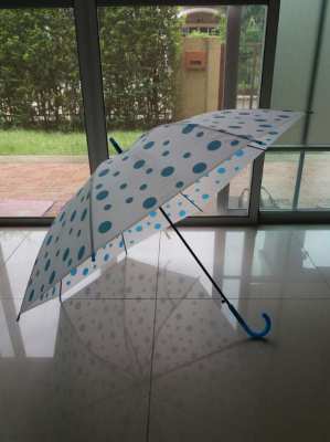 Blue Polka Dots Hook Umbrella