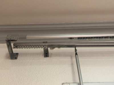  Curtain rail double alumin curtain rail with roller hooks 2,50m long