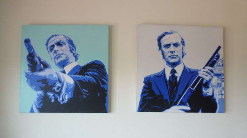 For sale are these 2 very nice Modern Art paintings of Michael Cain.