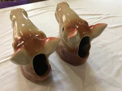  Porcelain horse heads,2 pieces, decoration,from UK.