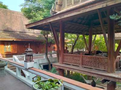 Teak house in Thai style, next to Ping river, 30kms. from chiangmai. 