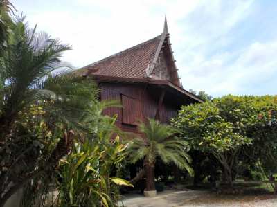 Teak house in Thai style, next to Ping river, 30kms. from chiangmai. 