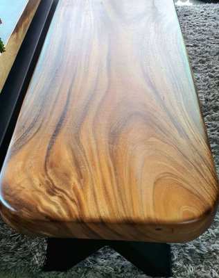 NEW ACACIA COFFEE TABLE SOLID ACACIA 2M LONG ROUNDED EDGES 