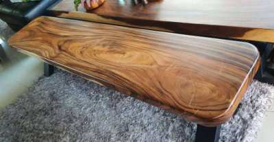 NEW ACACIA COFFEE TABLE SOLID ACACIA 2M LONG ROUNDED EDGES 