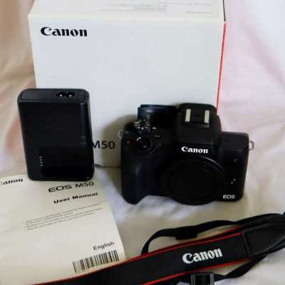 Canon EOS M50 4K Video Wi-Fi NFC Camera Body Black PC2328