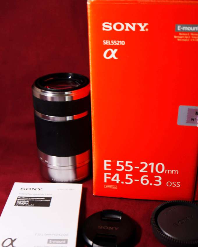 Sony E 55-210mm f4.5-6.3 OSS (SEL55210) Silver lens in Box Cameras   Equipment Pattaya City Central BahtSold