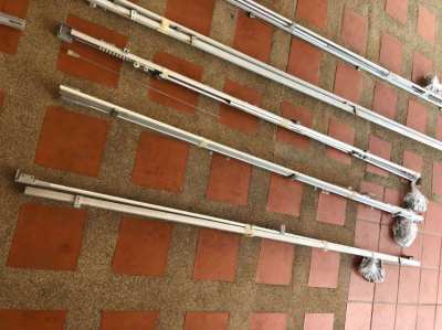 Double aluminium curtrain rail with Roller hooks