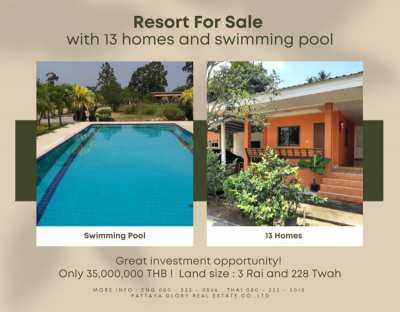 Resort For Sale with 13 homes and swimming pool 