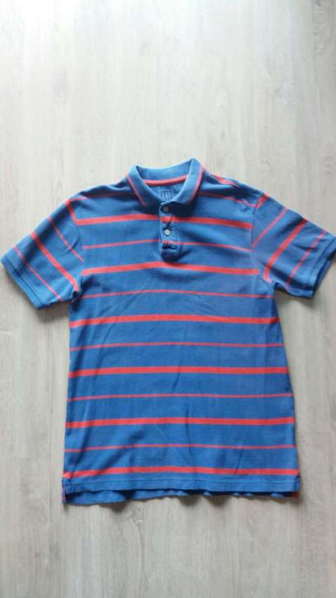 GAP POLO SHIRT-PURPLE AND RED STRIPES SHIRT MEN OR WOMEN