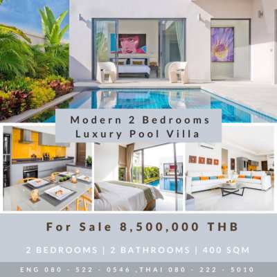 Super Modern 2 Bedroom Luxury Pool Villa