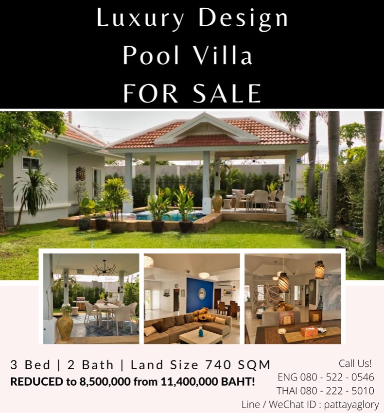 Luxury Design Pool Villa For Sale 