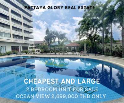 Cheapest and Large 2 Bedroom Unit For Sale Ocean View 2,699,000 THB