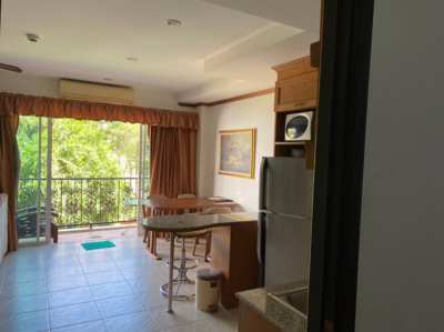 The apartment has 2 balconies.  Siam Oriental Large 1 Bed For Sale ! 