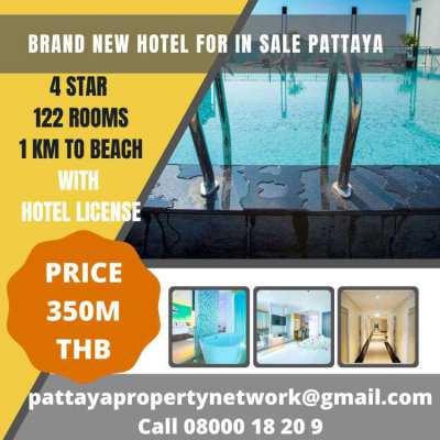 Brand New 122 Room Hotel for Sale Pattaya