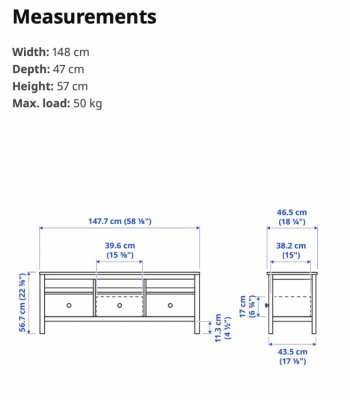 IKEA TV stand and display cabinet