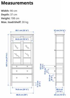 IKEA TV stand and display cabinet