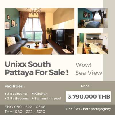 Unixx South Pattaya 2 Bedroom For Sale !  Wow ! Sea View 3,79 M Only !