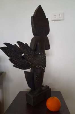 Wooden statue of the Thai Kinnari goddess 56 cm