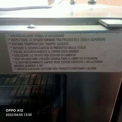 Mareno professional OVEN with gas and water