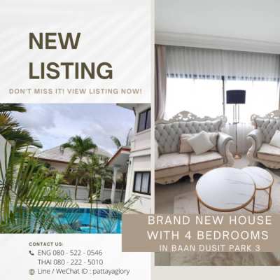 Brand New House with 4 Bed in Baan Dusit Park 3 