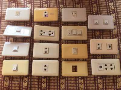 Light switches and sockets for concealed installation 15 piecesREDUCET