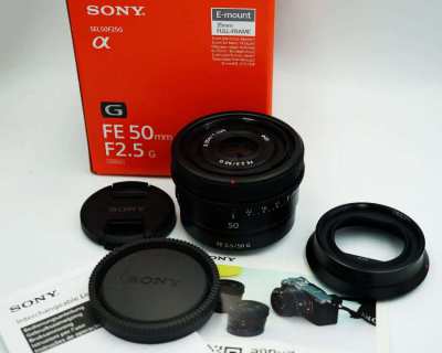 Sony FE 50mm F2.5 G Dust/Moisture-Resistant Ultra-Compact Lens in Box
