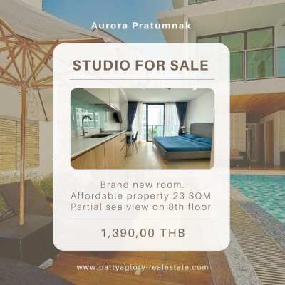 Aurora Pratumnak - Studio For Sale 1,390,00 THB! 