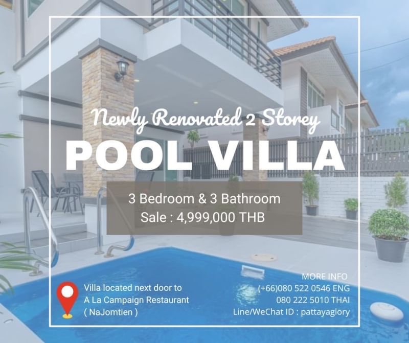 Newly Renovated 2 Storey Pool Villa For Sale !