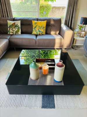 Beautiful Square Glass Top Coffee Table