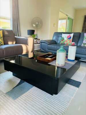 Beautiful Square Glass Top Coffee Table