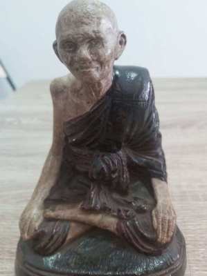 Thai vintage statue of a monk L.P Boon  8