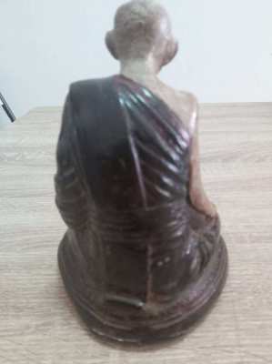 Thai vintage statue of a monk L.P Boon  8