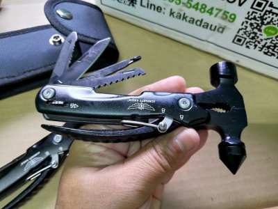 Multi -Tool เครื่องมือสนามกู้ภัย ค้อน คีม ใบเลื่อย และอื่น ติดรถ ติดกร