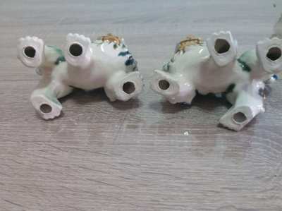 Pair of vintagechinese foo dogs shi shi dogs