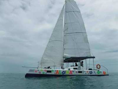 Sailing Catamaran private full daytrip koh Taen & koh Matsom