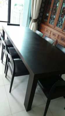 CHRISTMAS SALE!  ITALIAN POLIFORM DINING TABLE 8 LEATHER CHAIRS