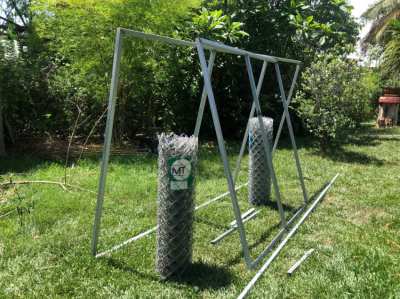 Galvanized four cant pipe TMT 32 x 32 x 6000mm, 27,5 Meter 