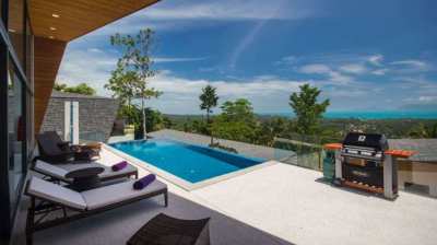 For sale brand new sea view 4-5 bedroom pool villa in Maenam Koh Samui