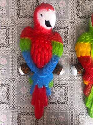 2 parrots wall decoration, parrots figures garden decoration 