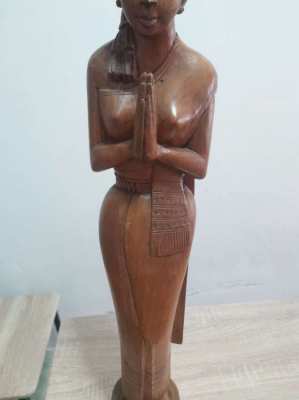 Large handcarved wood  Thai statue 31