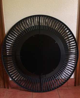 Mirror round, wall mirror with frame, decoration 